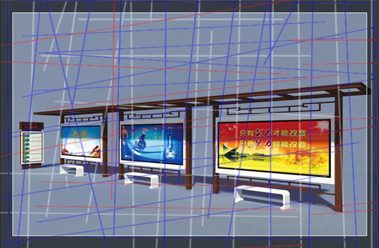 公交站台现货环卫垃圾箱